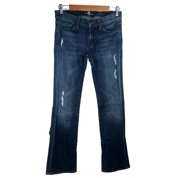 7 for All Mankind Women’s Bootcut Dark Wash Jeans In Size 28 - Picture 1 of 6